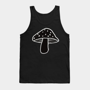 Cool Black And White Mushroom Tank Top